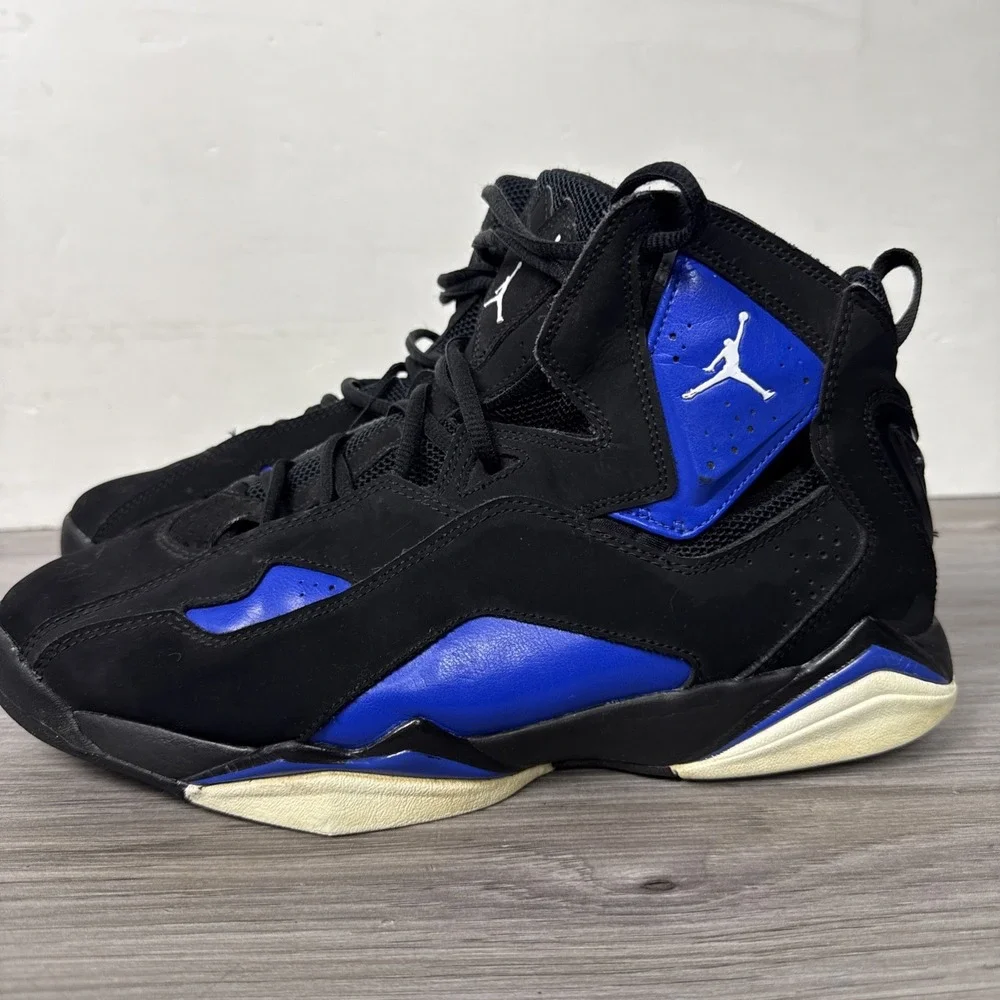 Jordan Flight 45 342964-042‎ Black Royal Blue Men's Size 11 Basketball Shoes